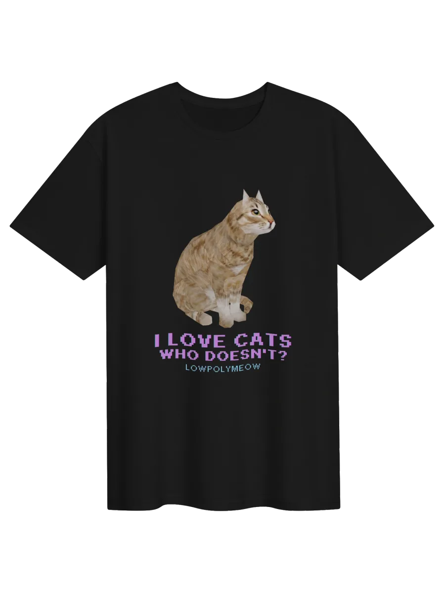 The "LowPolyMeow" Classic Tee in Black